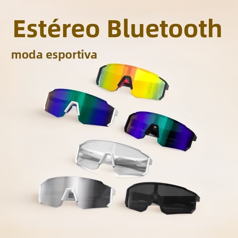 Óculos Esportivos para Atividades ao Ar Livre com Função de Chamada, Óculos de Ciclismo, Óculos Bluetooth, Óculos com Pr