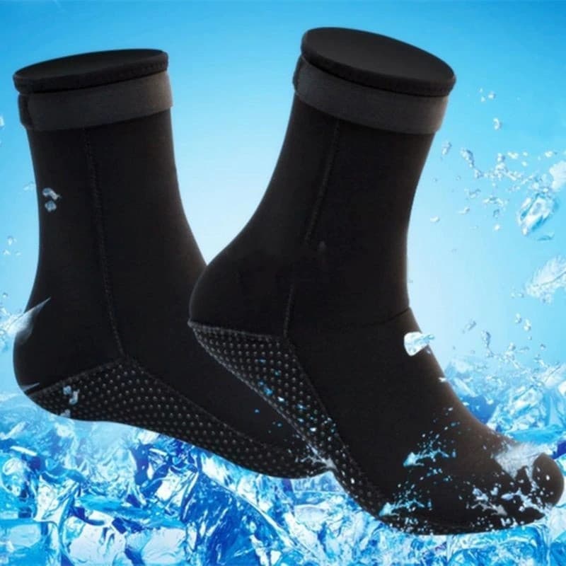 Meias de Água Impermeáveis para Mergulho, Meias Longas de Neoprene 2mm, Sapatos de Praia para Mergulho, Meias para Nataç