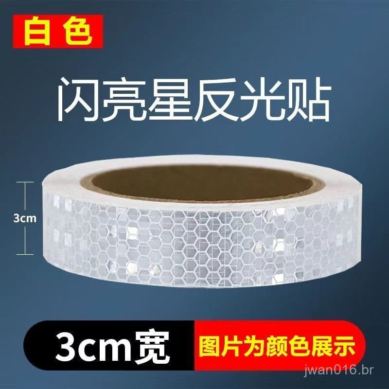 Adesivo refletivo em formato de favo de mel de 3 cm, faixa decorativa refletiva de PVC com grade cristalina para carroce