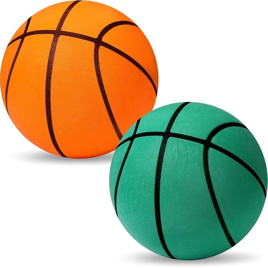 JellyArch 2 Bolas de Basquete Silenciosas Tamanho 7 (29,5") para Uso Interno, Bola de Basquete de Espuma Macia, Bola Esp