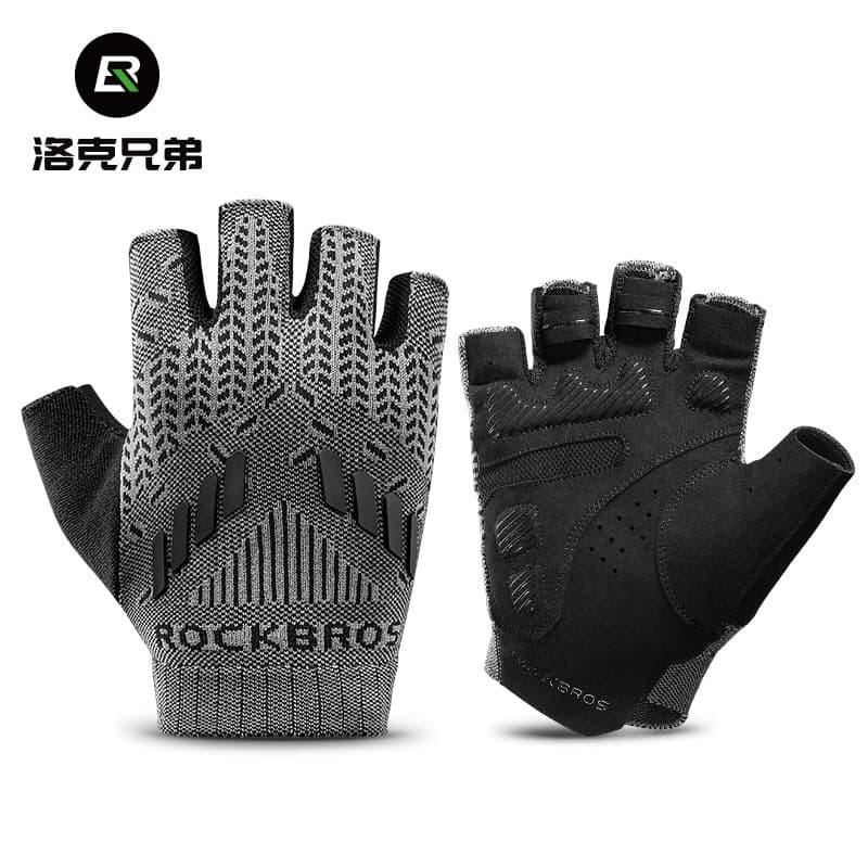 Luvas de ciclismo semi-esportivas, luvas esportivas Rocker, luvas de ciclismo Fitness Brother com dedos de silicone amor