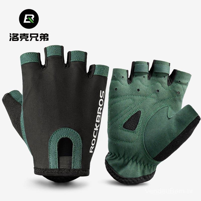 Luvas de ciclismo de montanha com absorção de impacto para homens, luvas de ciclismo curtas de verão para mulheres, luva