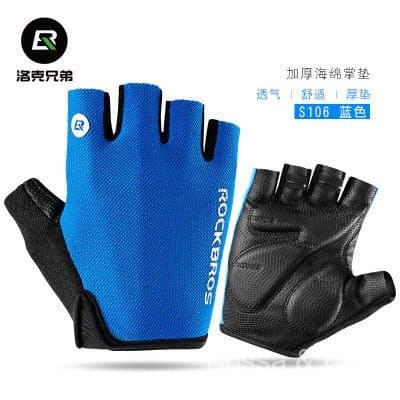Luvas, luvas de meio dedo, luvas de ciclismo para homens e mulheres, luvas de ciclismo para mountain bike Rock, antiderr