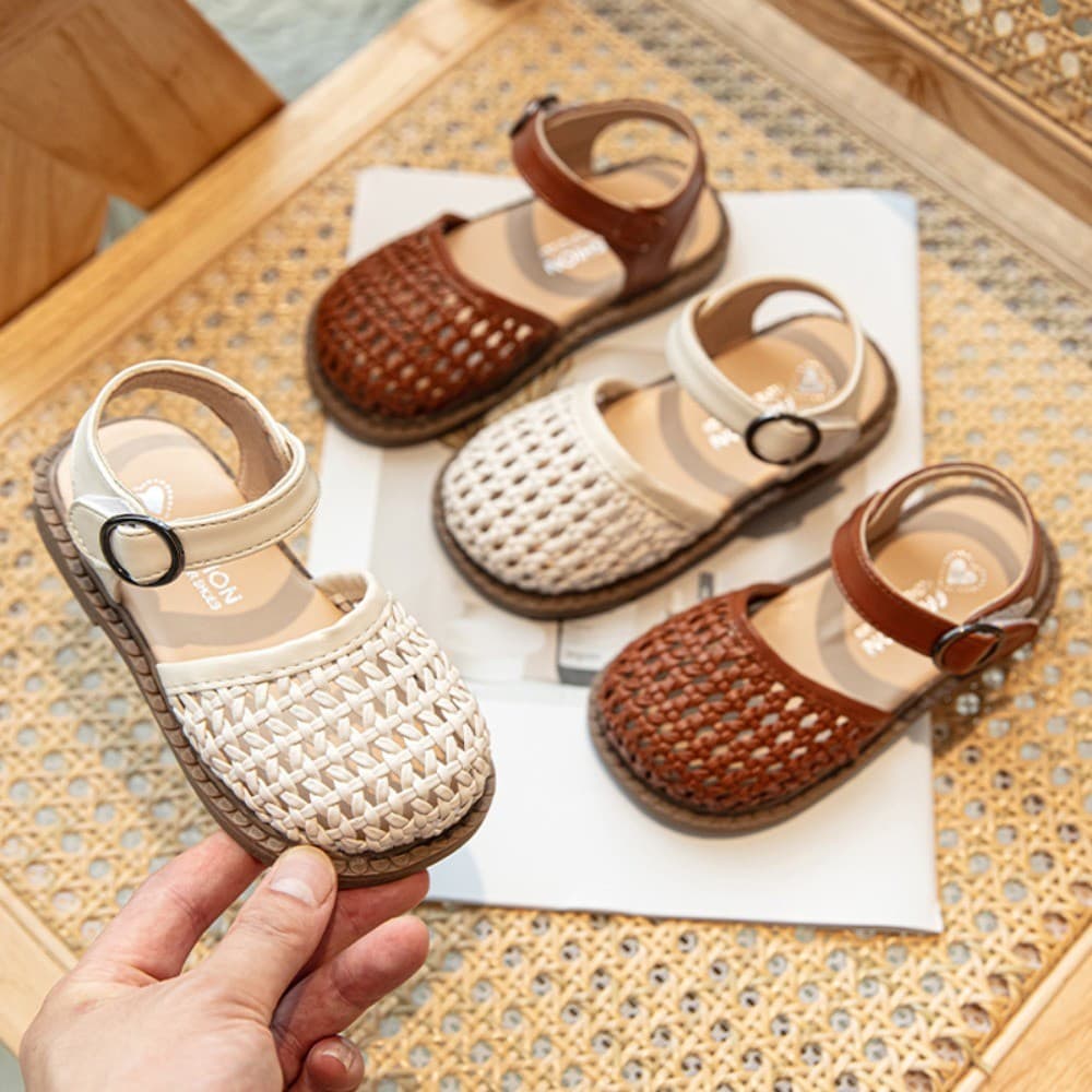 Meninas sapatos sandálias de verão verão novo estilo sandálias de rede transparente crianças verão sandálias princesa