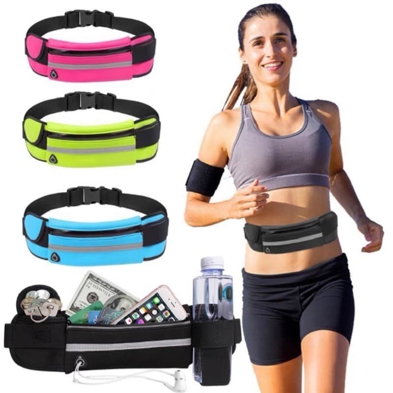 Pochete Esportiva Corrida Slim Impermeável Porta celular Porta Garrafa De Agua Caminhada Corrida Academia
