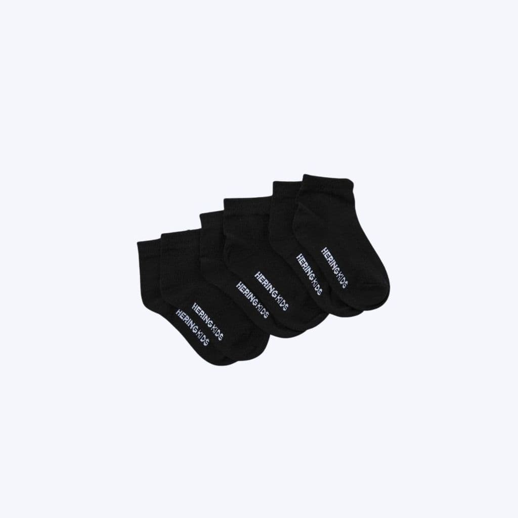 Kit Com 3 Pares De Meia Cano Curto Preta Infantil Unissex Hering Kids Latln10sn Preto
