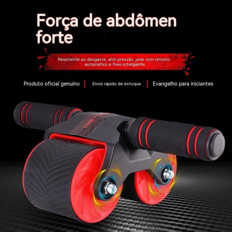 Exercício em casa exercício abdominal roda abdominal roda dupla roda de Fitness rebote automático dispositivo exercício 