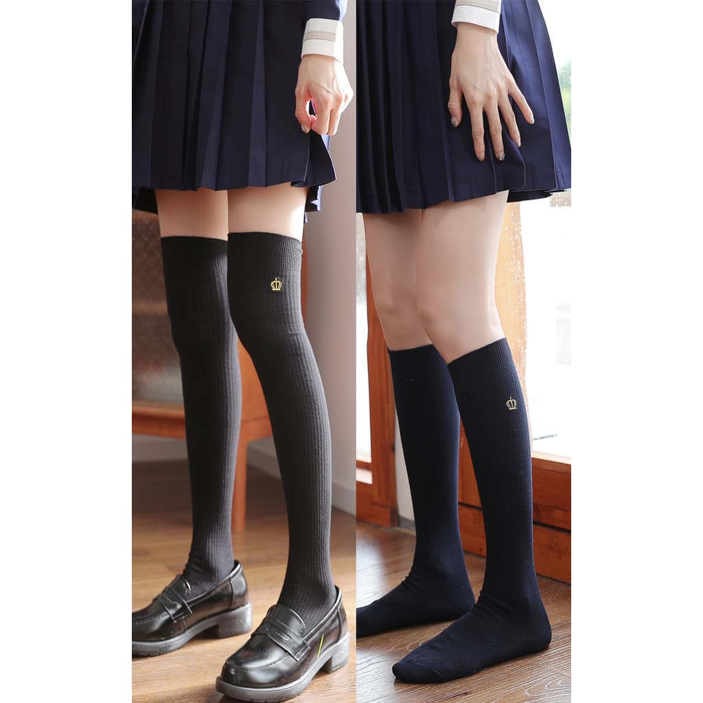 Meninas meias crianças acima do joelho meias estudante meias de algodão moda meias na moda meias altas coxa meias na alt