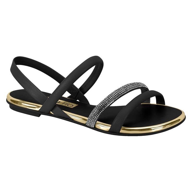 Sandália Feminina Beira Rio Casual Passeio Detalhes Pedraria Noite Festa Macia Leve Calce Fácil 8367641