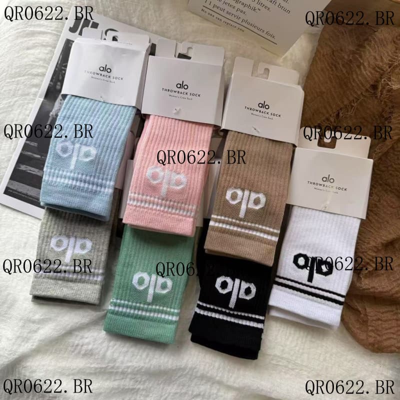 Meias de ioga, meias, meias de cano médio, meias, meias de corrida, algodão penteado FHKL NWYL