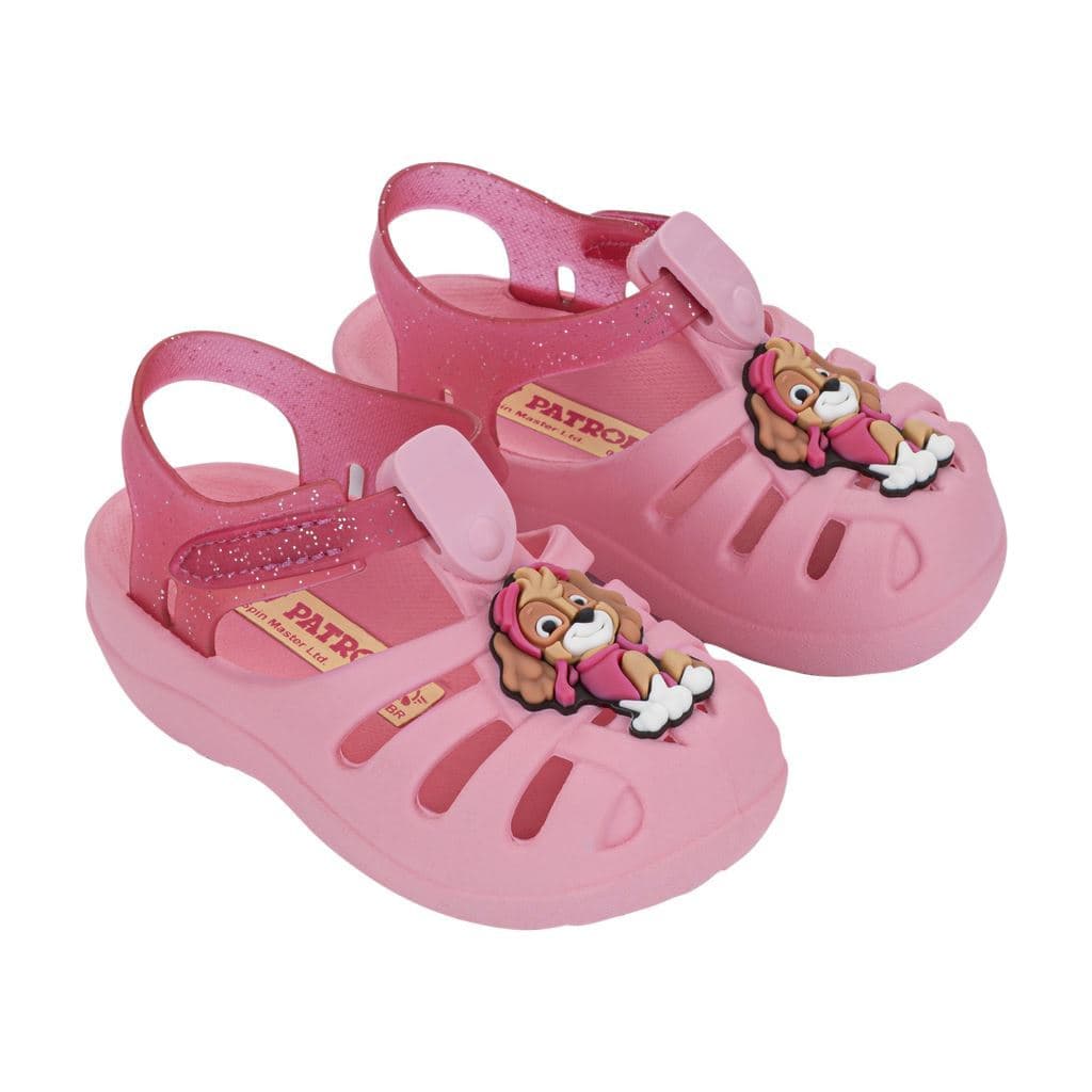 Sandália Infantil Bebê Menina Patrulha Canina Space Grendene Rosa/Rosa Ou Rosa/Azul