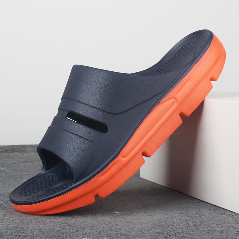 Chinelos masculinos verão Plus Size 46 pés gordos largos 49 sandálias de amortecimento de sola grossa chinelos arco anti