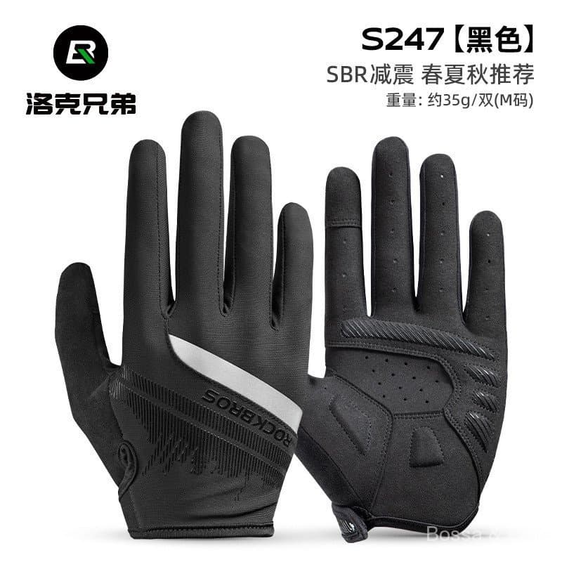 Luvas touchscreen, luvas de meio dedo, Rock Brothers, luvas longas para ciclismo, luvas de ciclismo de estrada para home