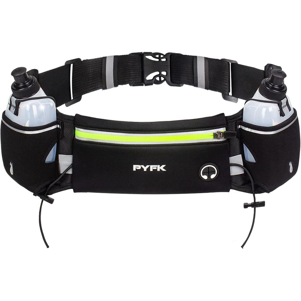 Cinto de Corrida PYFK com Garrafas de Água, Cinto de Hidratação para Homens e Mulheres, Suporte para Garrafa de Água, Bo