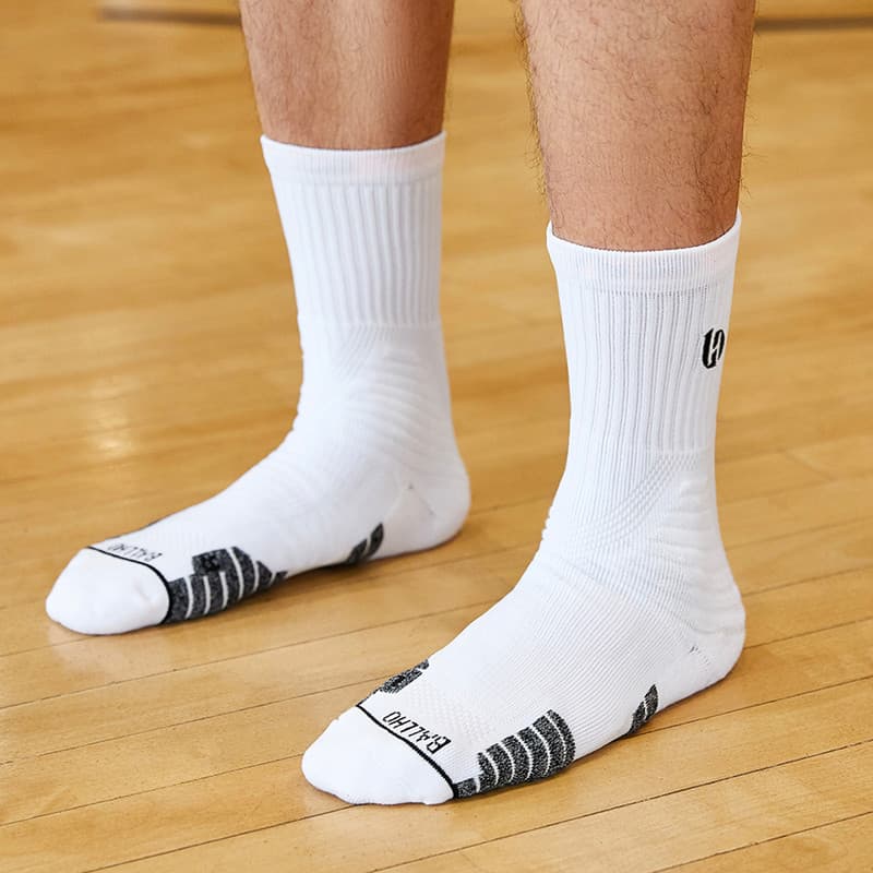 BALLHO Meias de basquete de elite de verão masculinas meias esportivas de cano médio meias toalha meias de cano baixo me