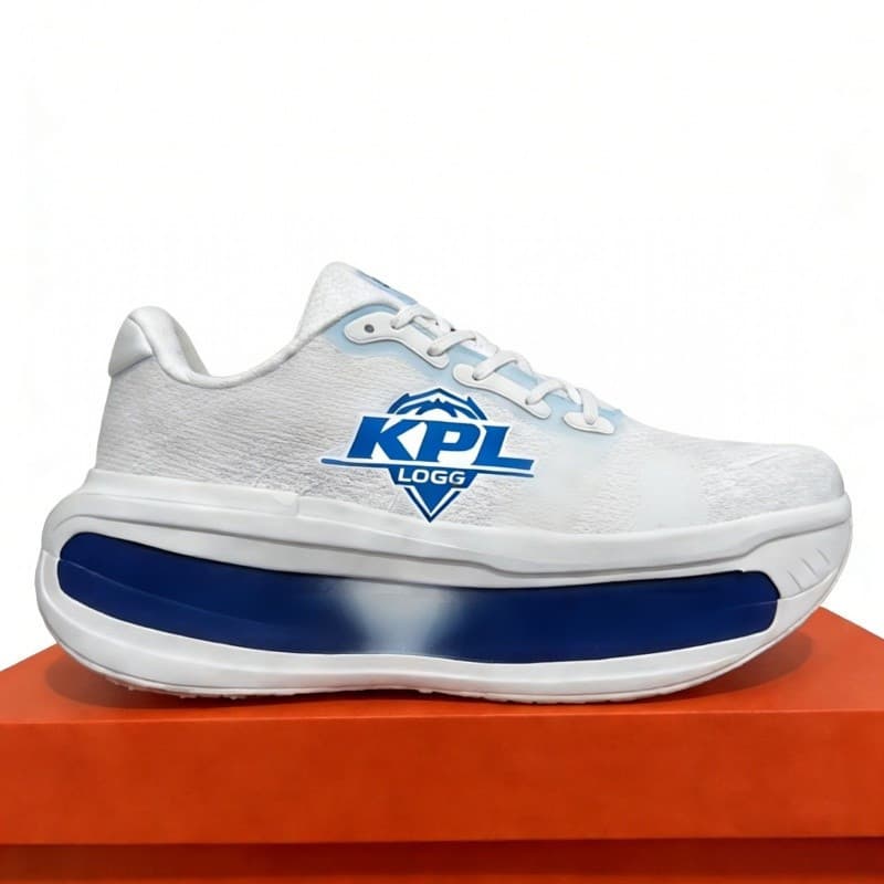 Tênis de corrida KPL LOGG branco e azul com design ergonômico