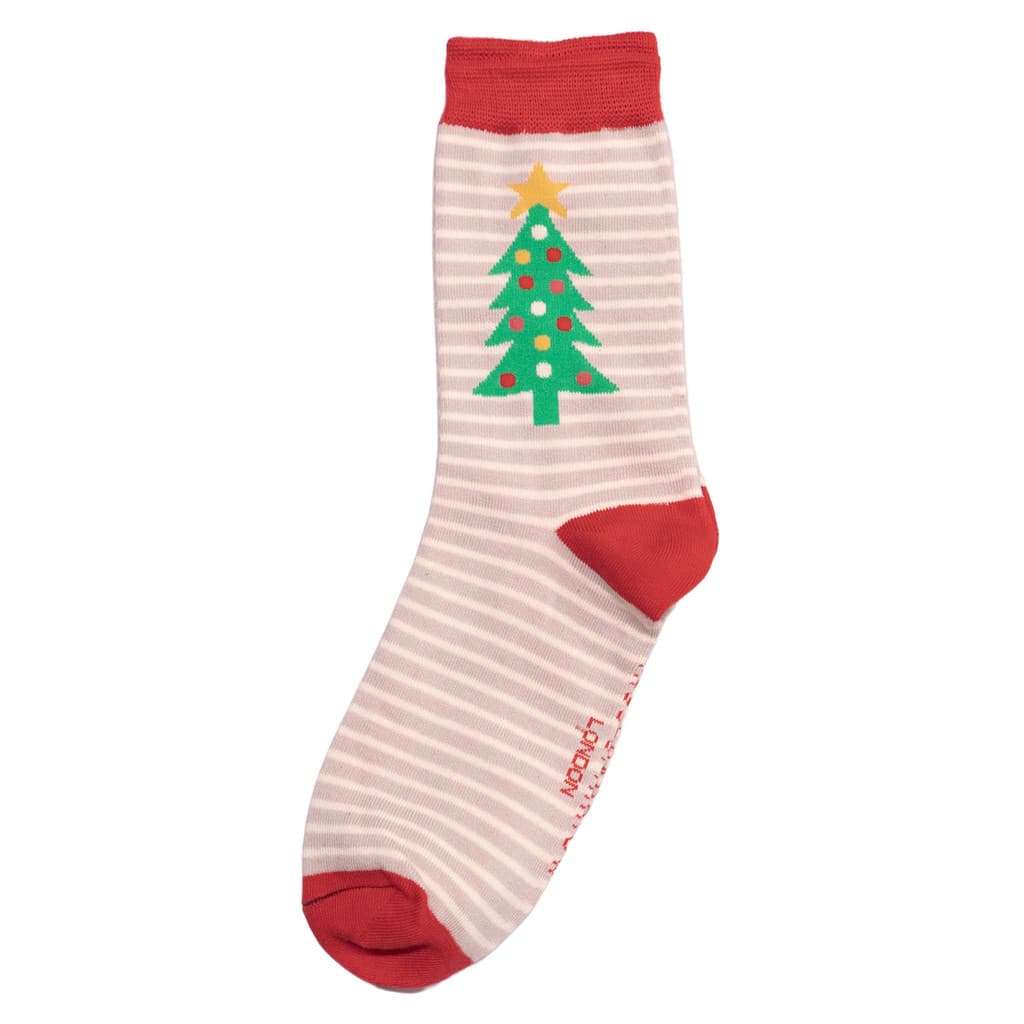 Meias de bambu fibra de bambu desodorante antibacteriano árvore de natal iluminação árvore de natal feliz natal meias fe