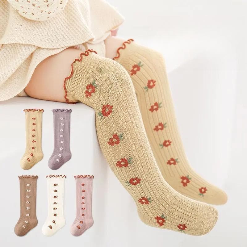 Meias bebê bebê meias meninas meias primavera outono verão estilo fino crianças Anti-mosquito meias bebê menina acima do