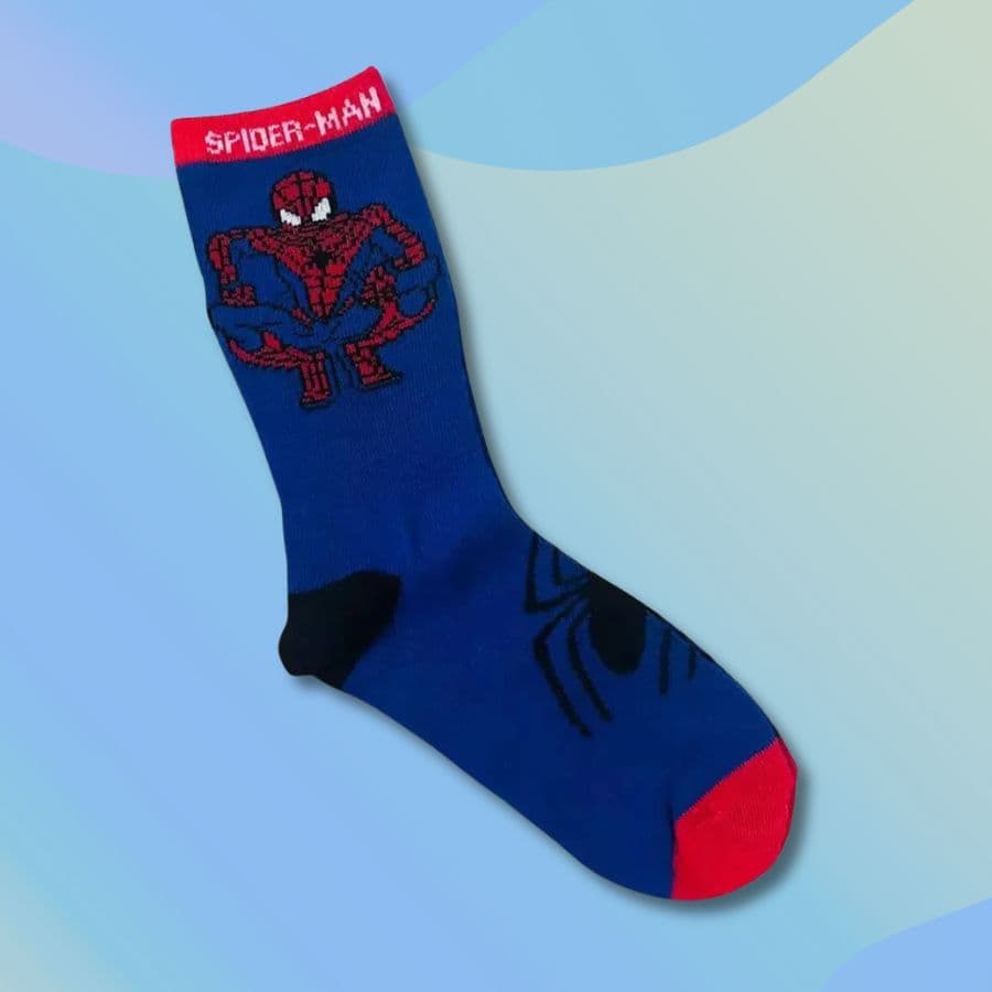 Meia Infantil Cano Médio - Homem Aranha - Mod. 1 - 23/27 - 1 unidade - Disney Original - Rizzo