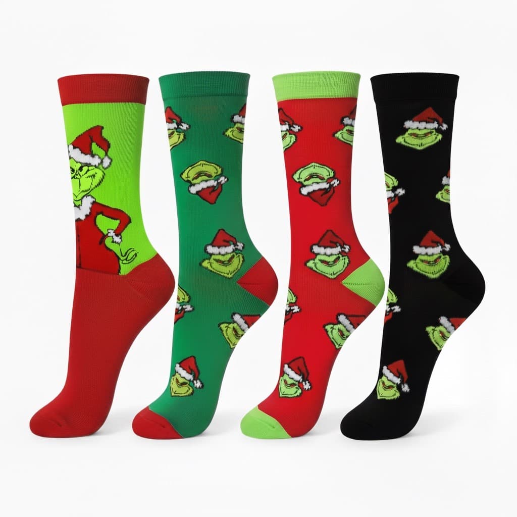 Meia Maluca O Grinch Meia de Natal Meia Natalina Divertida