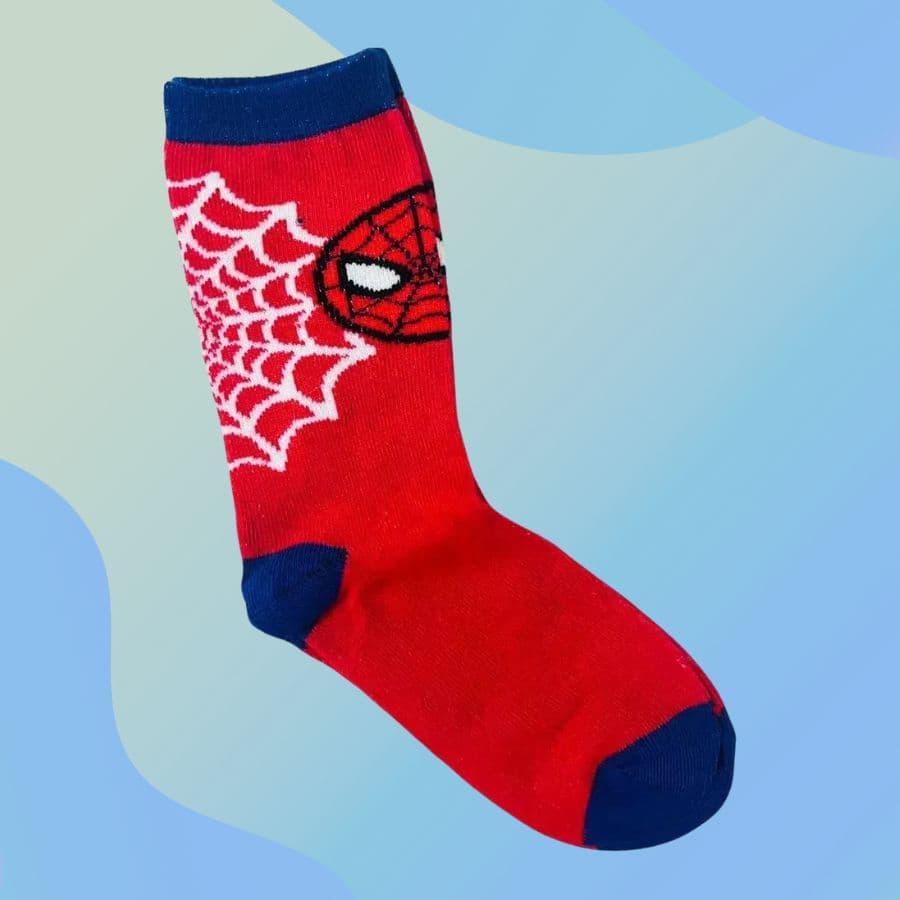 Meia Infantil Cano Médio - Homem Aranha - Mod. 2 - 23/27 - 1 unidade - Disney Original - Rizzo