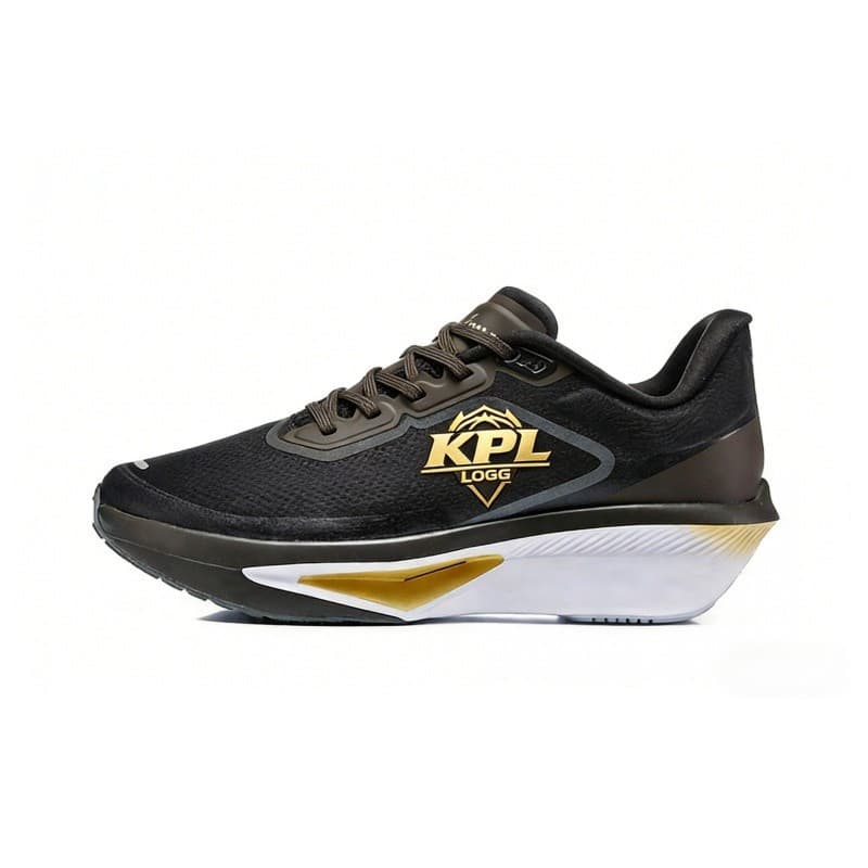 Tênis esportivo cano baixo KPL LOGG preto e amarelo para corrida e treinamento