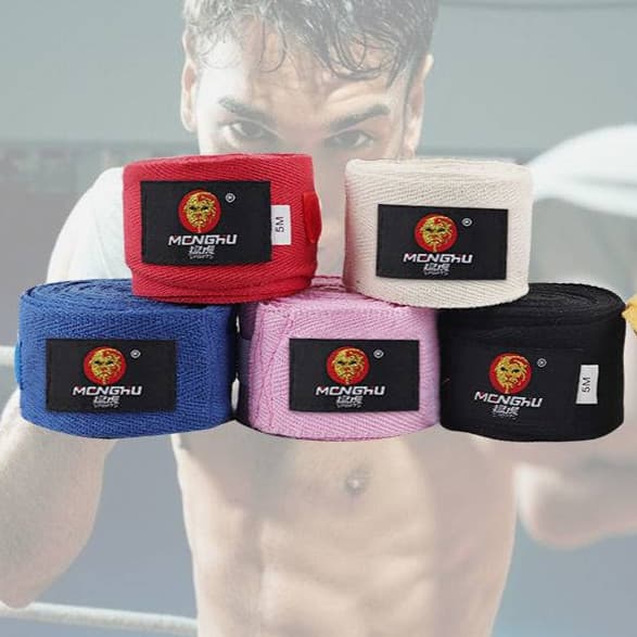 Bandagem de mão Muay Thai Bandagem de boxe de algodão puro Bandagem de boxe Bandagem de mão respirável