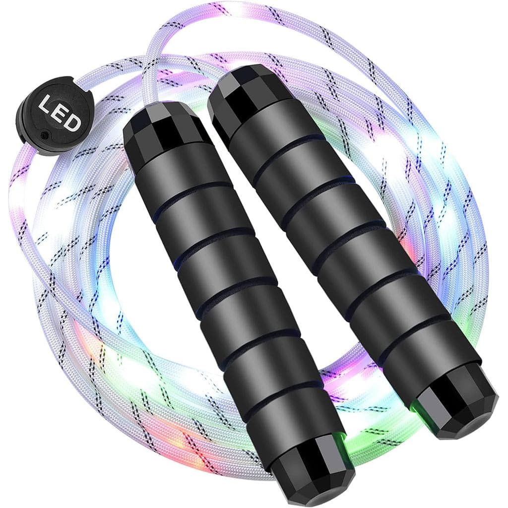 Corda de Pular LED com Luzes, Corda de Pular Recarregável por USB para Homens e Mulheres, Corda de Pular Brilhante Multi