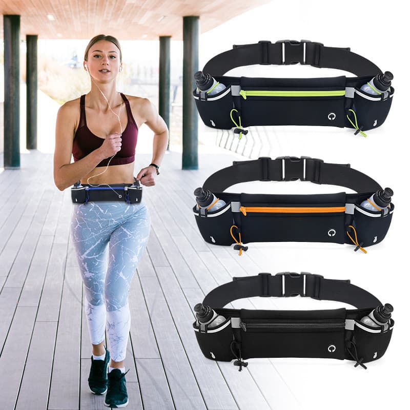 Cinto de corrida de hidratação com garrafa de água pochete de corrida para celular e suporte de carteira bolsa de corrid