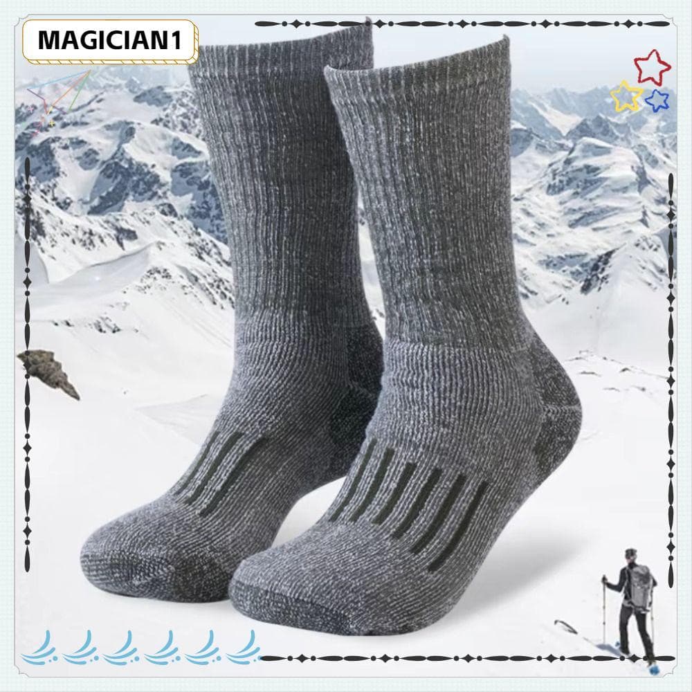 Meias De Lã Merino MAGICIAN , Quentes De Inverno Respiráveis E Felpudas Antiodor Para Caminhada Masculina De Montanhismo