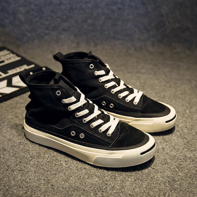 Sapatos de lona masculinos verão tênis de alta qualidade na moda All-Match sapatos casuais Mid-top respirável novo estil