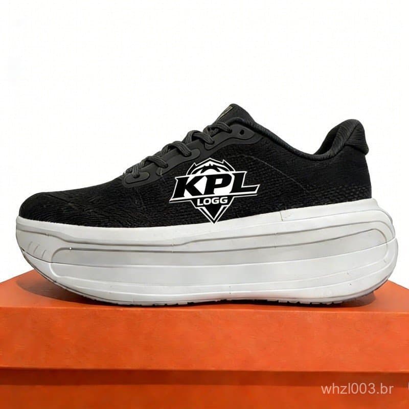 Tênis esportivo cano baixo preto e branco KPL LOGG
