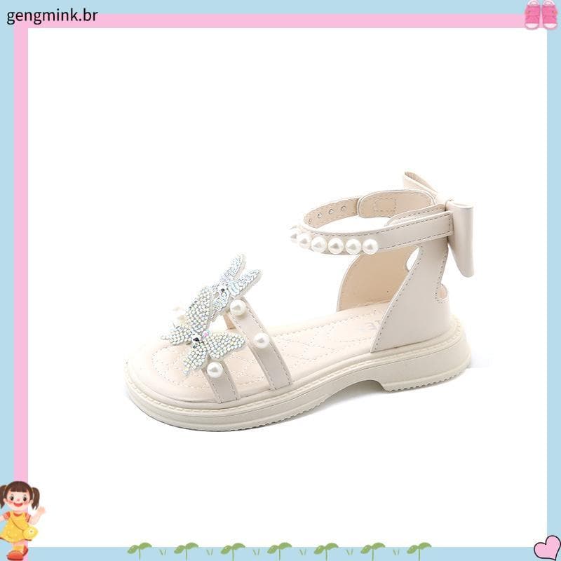 sandália menina sandália feminina infantil sandália infantil Meninas meninas princesa sandálias romanas 2023 verão no