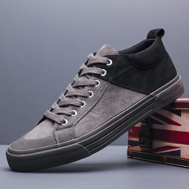 Sapatos de lona masculinos Retro angustiado Mid-top sapatos casuais respirável de alta qualidade sapatos da moda tênis m