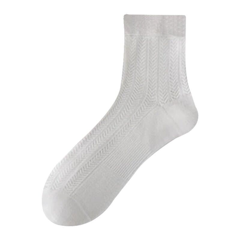 Meias de verão masculinas desodorantes meias de fibra de bambu malha fina respirável desossado meados de tubo meias verã