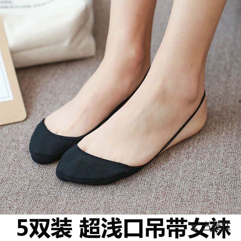 Verão estilingue meias invisíveis mulheres puro algodão invisível meias Ultra rasa boca único sapatos meia meias cor sól