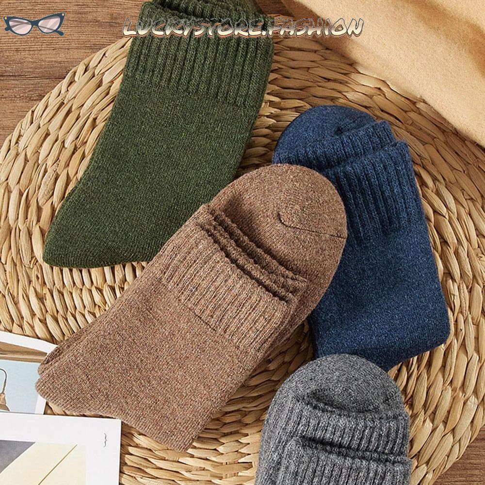 LUCKYSTORE Meia Grossa , Meias Elásticas De Proteção Contra Frio Felpudas De Neve , Masculinas E Femininas De Lã Merino 