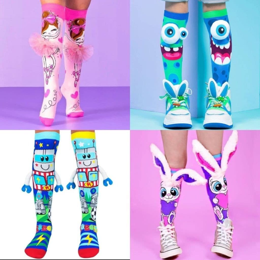 MEIA PERSONAGENS COLORIDAS COM PELUCIA INFANTIL/JUVENIL/ ADULTO meia 3d longa meia Criativa Maluca