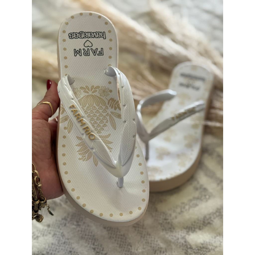 CHINELO FEMININO FLAT FARM RIO PLATAFORMA LANÇAMENTO ESTAMPAS TIPO FARM