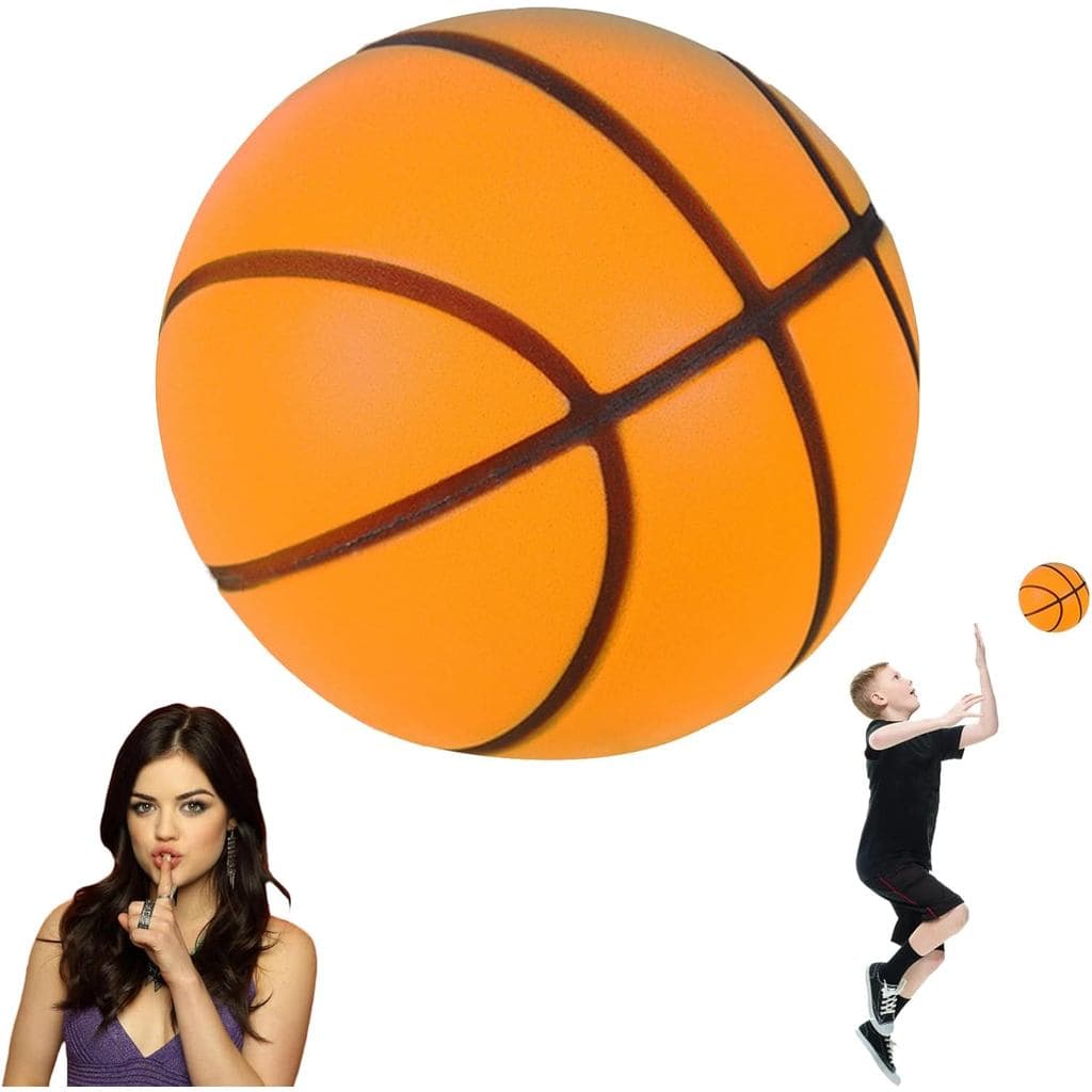 Bola de Basquete Silenciosa Tamanho 5, Bola de Basquete de Espuma Sem Ar para Treinamento Interno, Bola de Basquete Sile