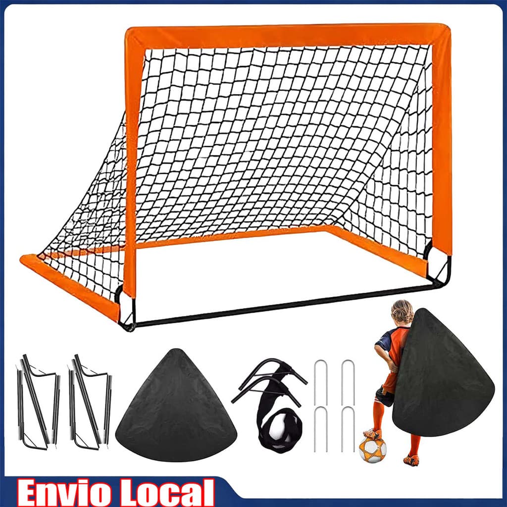 Rede de gol de futebol laranja e preto, gol dobrável dois em um, 120*90 * 90cm, rede de gol de treinamento juvenil