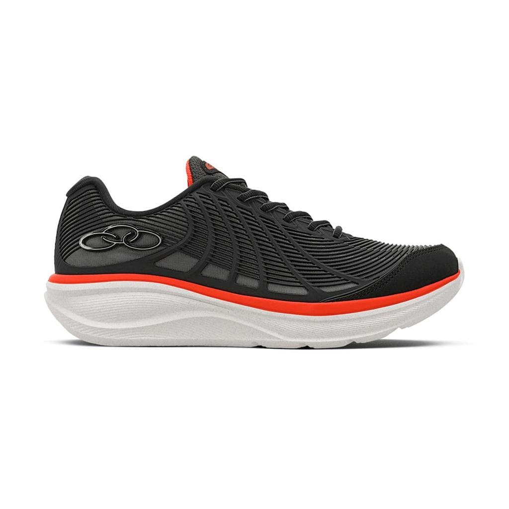 Tênis Olympikus Venum 2 preto com detalhes em vermelho e branco, em primeiro plano contra fundo branco