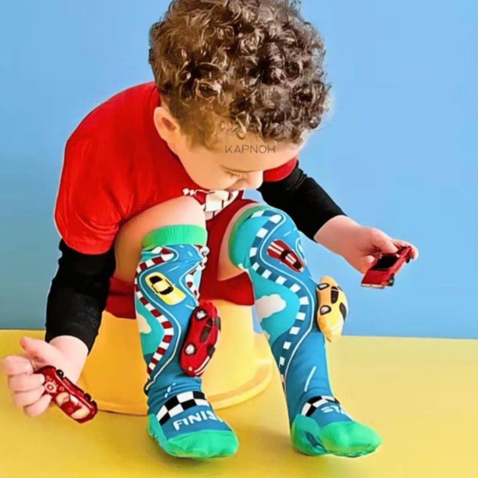 Meia Divertida 3D Menino e Menina Infantil Crazy Socks Meia Maluca Festa Carnaval Criança Tam Único (24 ao 34)