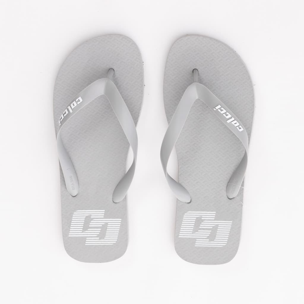 Chinelos masculinos Colcci Icon Cinza Pewter, par frontal
