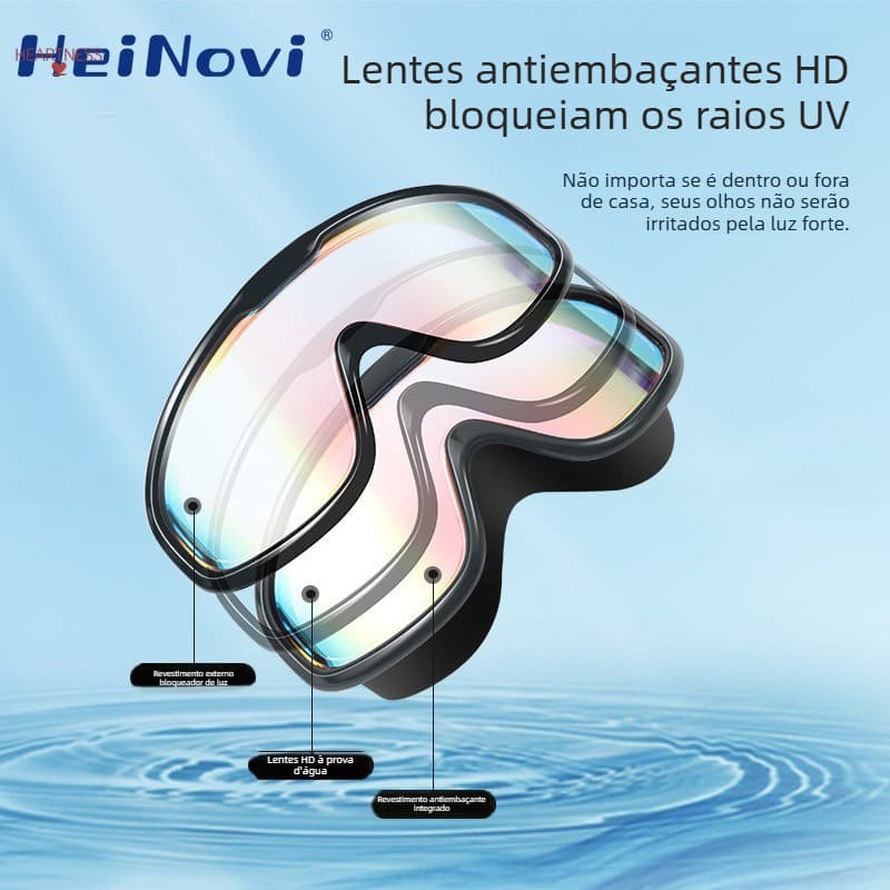 Óculos de natação profissional óculos de corrida HD Anti-nevoeiro óculos de natação equipamentos de natação grande quadr
