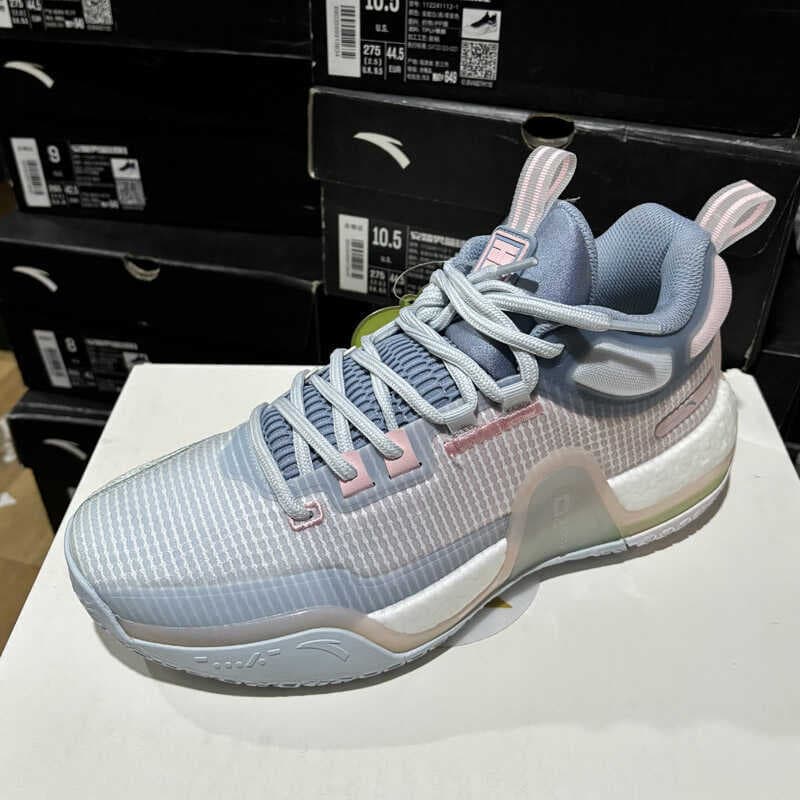 Anta Dominador Malha Genuína Casual Juventude High-Top Absorção de Choque Antiderrapante Combate Real Esportes Tênis de 