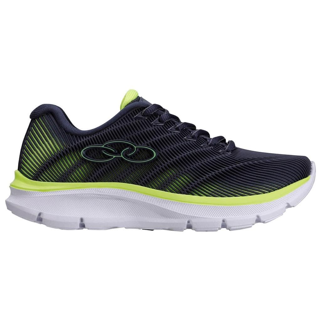 Tênis infantil casual Venum preto e verde neon, Olympikus