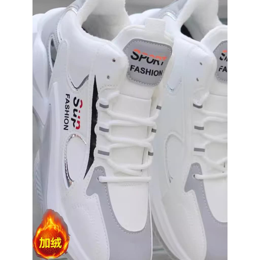 Sapatos masculinos de alta qualidade sapatos masculinos inverno juventude sapatos brancos basquete Mid-top tênis casuais