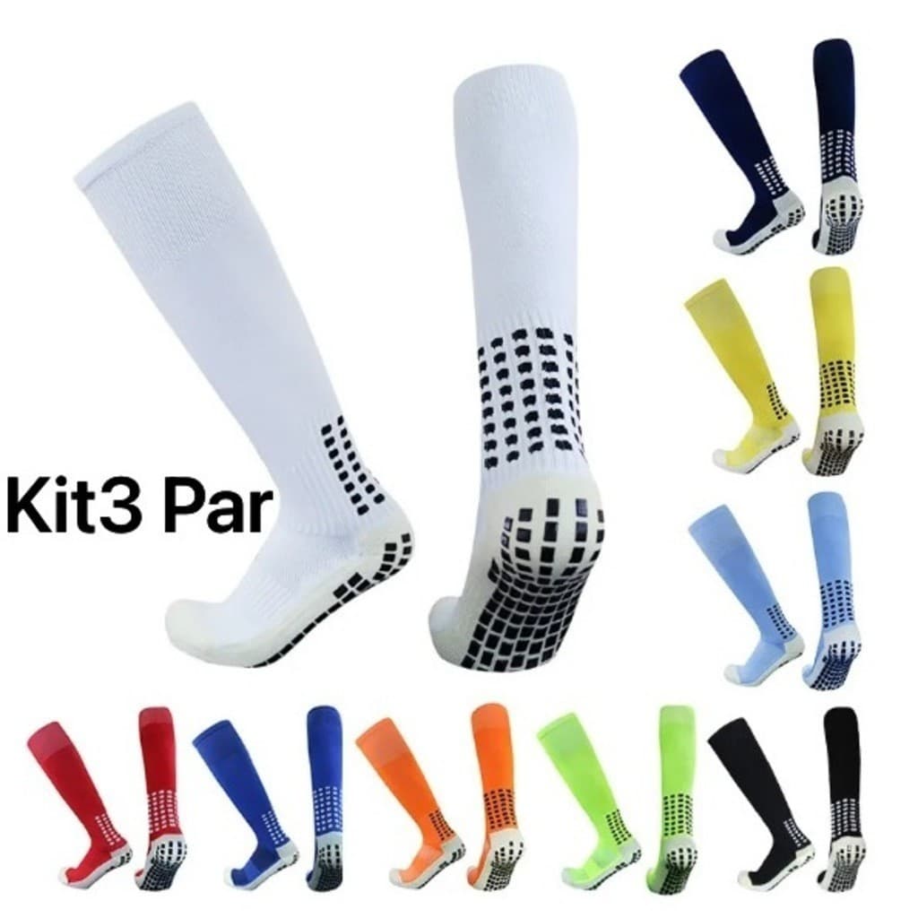 KIT3 PARES Meião Futebol Penalty Matis Treino Adulto 37-46  Meiao Meia de Futebol