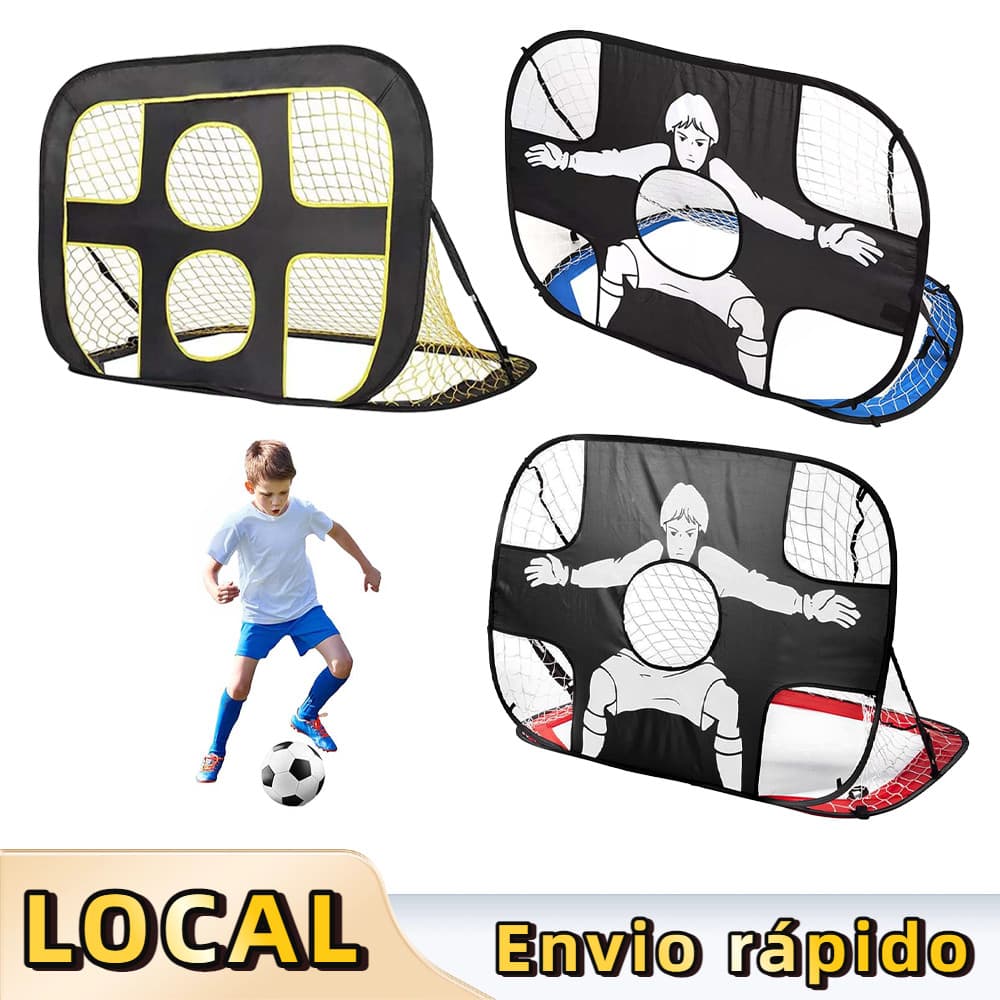 Rede de gol de futebol infantil | Conjunto de gol duplo dobrável para treinamento de futebol portátil,120*80cm